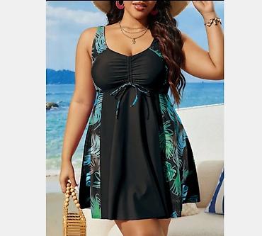 kupaci lindex: Ženski kupaći kostim – haljina tankini, plus size - Dvoslojni dizajn — 1
