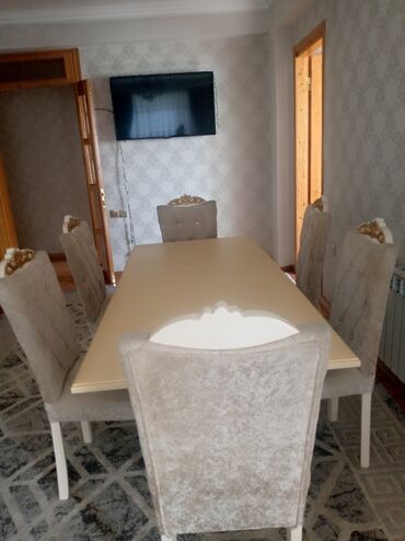 qonaq otağı stol stul: Для гостиной, Раскладной, 6 стульев, Турция