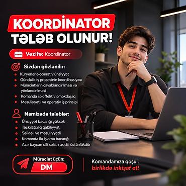 admin vakansiya: Ofis menecer, katib tələb olunur, İstənilən yaş, 1 ildən az təcrübə — 1