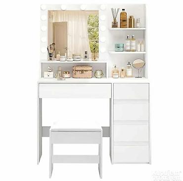 polica merdevine ikea: Aga Toaletni stočić sa ogledalom i osvetljenjem + stolica MRDT16 — 2