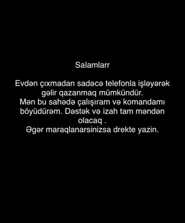 əczaçı vakansiya: Evdən çıxmadan, sadəcə telefonla işləyərək gəlir əldə etmək mümkündür