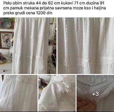 dugacka suknja: Bela boho suknja do listova sa elastičnim pojasom. Gornji deo od — 8