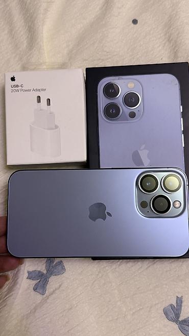 Apple iPhone: IPhone 13 Pro, Б/у, 512 ГБ, Sierra Blue, Кабель, Зарядное устройство, Защитное стекло, 84 % — 9