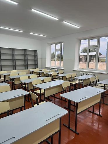 Парты: Парта, Новый, С полками, Для мальчика, Взрослая, ДСП, Платная доставка, цвет - Серый — 4