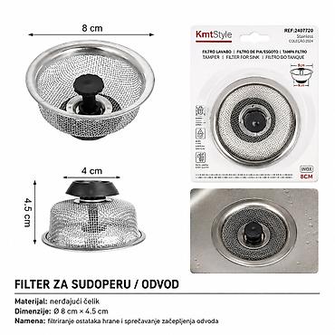 KMT Cevasti filter za sudoperu 2407720 Praktičan kuhinjski filter za