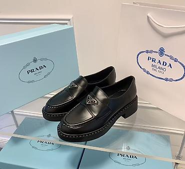 stud 5000: Лоферы, 36, 36.5, Prada, Б/у, цвет - Черный — 2