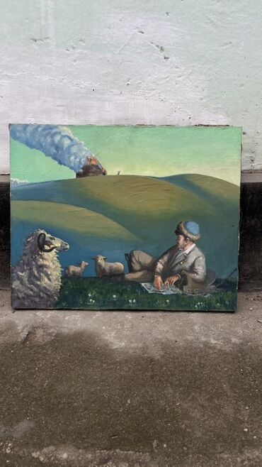 набор художник: Набор авторских живописных полотен на холсте, посвящённых кочевой