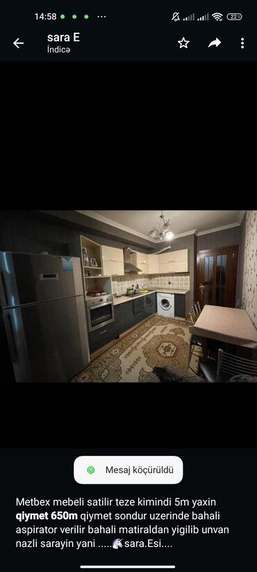куплю мебель бу баку: Metbex mebeli satilir teze kimindi 5m yaxin *qiymet 650m* qiymet