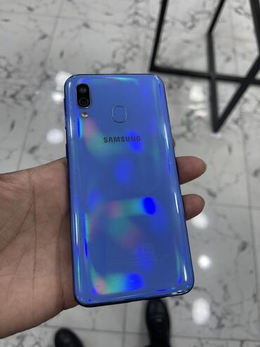 Samsung: Samsung A40, 64 GB, rəng - Göy, Zəmanət, Sensor, Barmaq izi