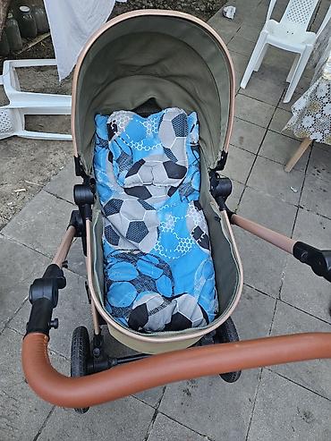 Uşaq dünyası: Uşaq arabası – beşik tipli, qapalı kapotlu model - Rəng: zeytun-yaşıl — 4