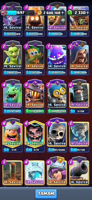 İncəsənət və kolleksiyalar: Clash royale hesabı. Hesabda 2 milyon altın və 2 min elmas var — 7