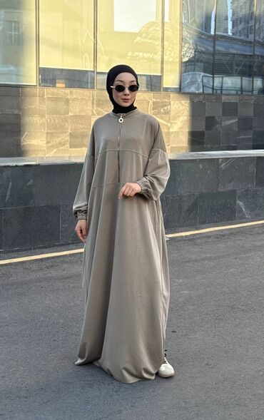 Повседневные платья: Повседневное платье, Осень-весна, Длинная модель, Оверсайз, Стандарт — 5