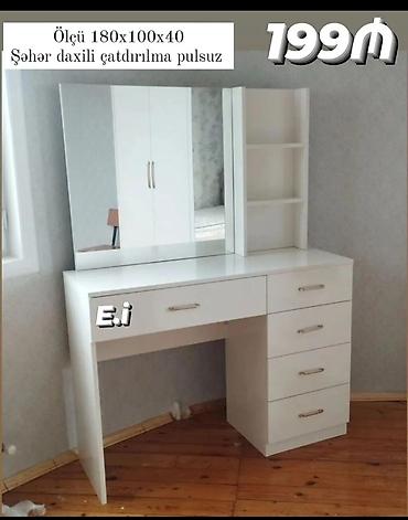 pulsuz uce: Düz masa, Stulsuz, Polkalı, Siyirməli, Sadə laminat — 1