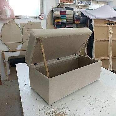 lidl namestaj: Tapacirana klupa/sanduk sa poklopcem Dimenzije: 90x45x40cm - — 2