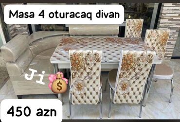 Ev üçün dekor: Künc divan masa oturacaq rəng seçimi var