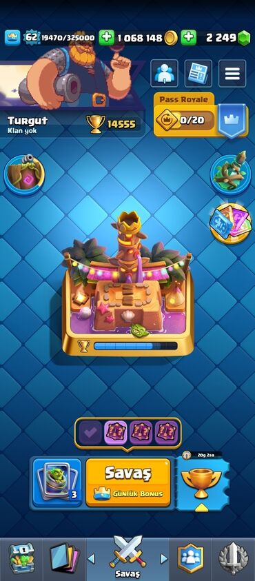 BMW: Clash Royale hesabı + Hay Day hesabı paketi Clash Royale: - Kral