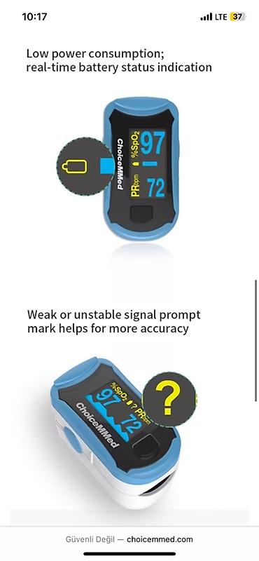 ChoiceMMed OxyWatch barmaq ucu oksimetr - Funksiya: SpO2 (qan oksigen at lalafo.az — 1 ChoiceMMed OxyWatch barmaq ucu oksimetr - Funksiya: SpO2 (qan oksigen — 1