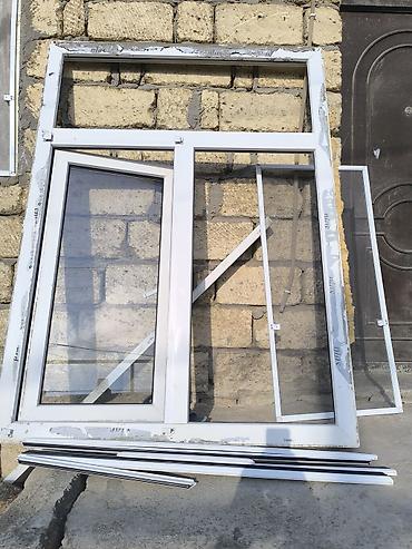 2.el havalandırma boruları: İşlənmiş İkiqat şüşə paketi Plastik pəncərə, Еni: 117 sm, Uzunluğu: 160 sm — 1
