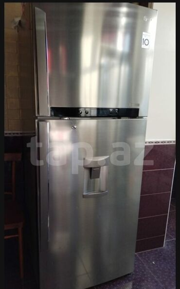 soyu: Б/у 2 двери LG Холодильник Продажа, цвет - Серебристый, С диспенсером
