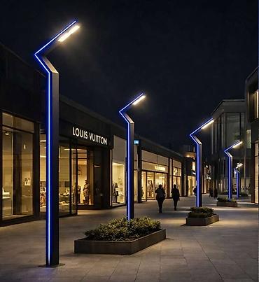 Уличный светильник-столб LED с архитектурной подсветкой - Дизайн