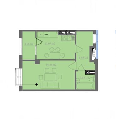 Продажа квартир: 1 комната, 42 м², Элитка, 4 этаж, ПСО (под самоотделку)