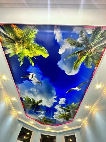 Натяжной потолок: Натяжной потолок Глянцевое, Матовое, 3D потолки Бесплатный замер, Гарантия, Монтаж — 4