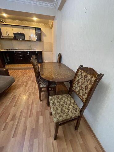 Masa və oturacaq dəstləri: Qonaq otağı üçün, Açılmayan, Oval masa, 2 stul