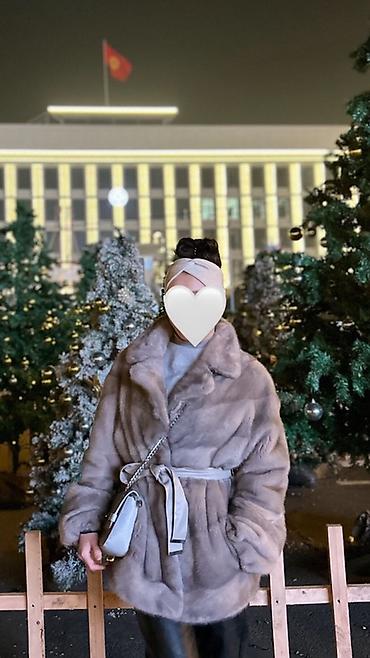 mind error: Шуба из норки, цвет серо-бежевом (натуральный градиент). - Свободный — 5
