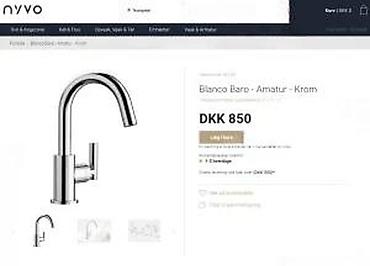 Slavine: Moderan jednoručni lavabo-mixer, visokog luka (G‑oblika), hrom završna — 16