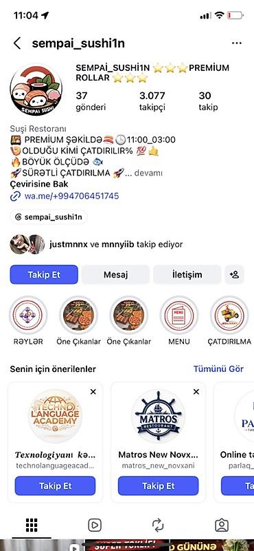 Готовый бизнес: Satılır: Hazır suşi biznes paketi Tərkib: - 2 aktiv suşi Instagram — 2