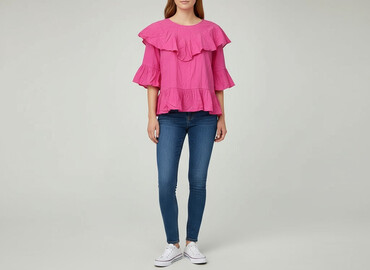 bluzki bawełniane tureckie: Women's blouse, size S