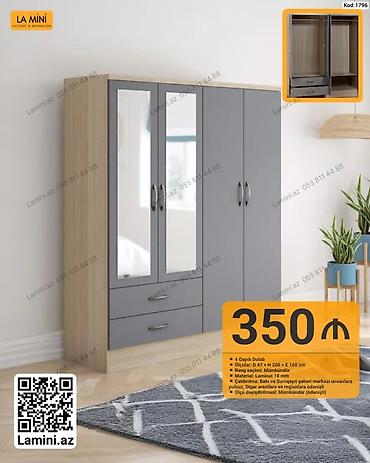 Dolablar: 4 qapılı dolab - Ölçülər: D 47 × H 200 × E 160 sm - Rəng seçimi — 1