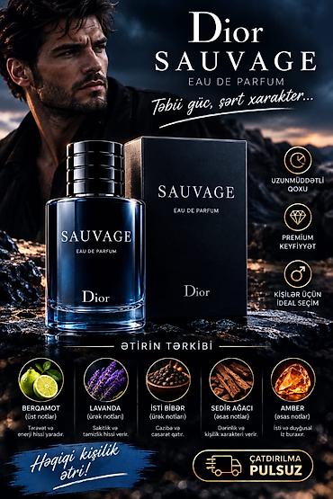 Dior Sauvage Eau de Parfum — təbii güc, sərt xarakter axtaran kişilər lalafo.az -da Dior Sauvage Eau de Parfum — təbii güc, sərt xarakter axtaran kişilər