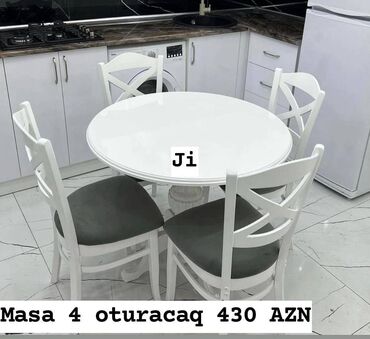 metbex stol ve stullari: Qonaq otağı üçün, Yeni, Açılmayan, Yumru masa, 4 stul