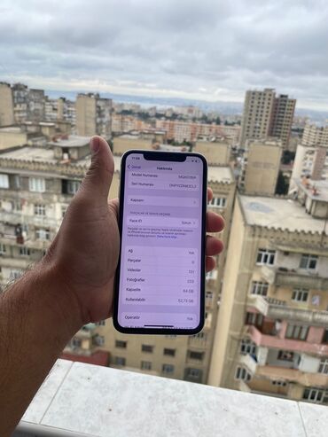 Apple iPhone: IPhone X, 64 GB, Gümüşü, Barmaq izi, Sənədlərlə