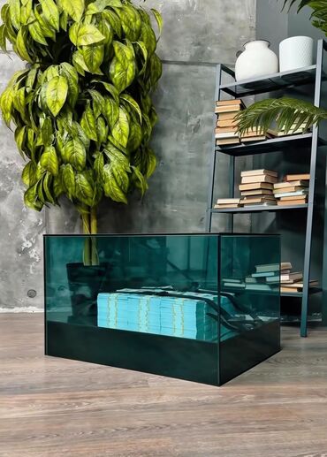 Sifarişlə jurnal masaları: Kvadrat masa, Açılmayan, Təkərsiz, Şüşə — 20