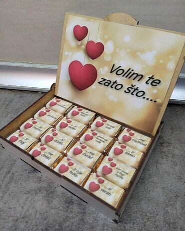 Konditorski proizvodi, slatkiši: ♥️ Čokoladice u drvenoj kutiji ♥️ Originalni poklon koji će oduševiti na lalafo.rs — 8 Konditorski proizvodi, slatkiši: ♥️ Čokoladice u drvenoj kutiji ♥️ Originalni poklon koji će oduševiti — 8