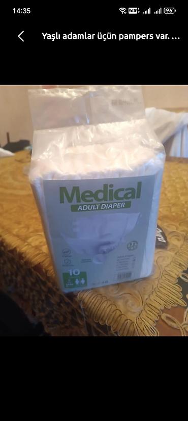 tibbi banka: Medical Adult Diaper – böyüklər üçün bez - Paket: 10 ədəd - Tip — 1