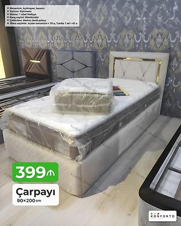 Çarpayı – 90×200 sm - Mexanizm: açılmayan, bazasız - Sıyırma