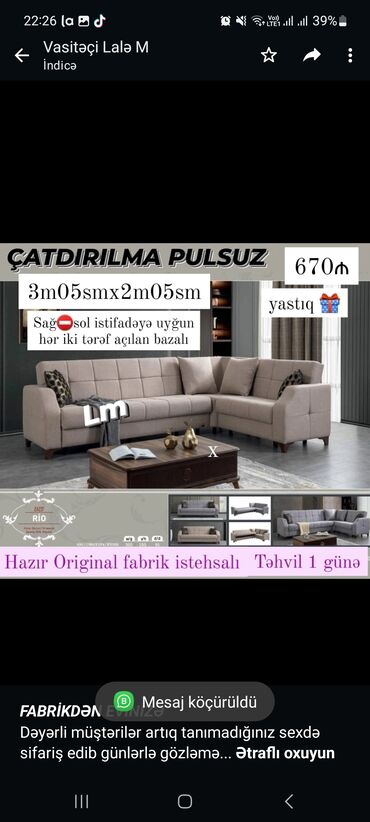 hazir taxta evler: Угловой диван, Для гостиной