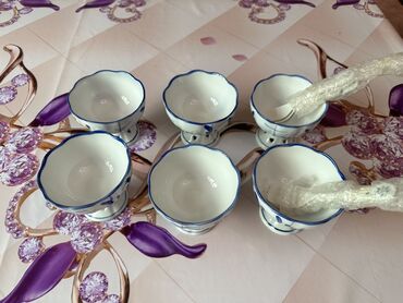 qaşıq dəstləri: Блюдо для тортов и сладостей, цвет - Белый, Фарфор