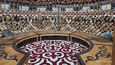 палаты: Аренда юрты, Каркас Деревянный, 80 баш, С полом, Самовар, Стол — 4