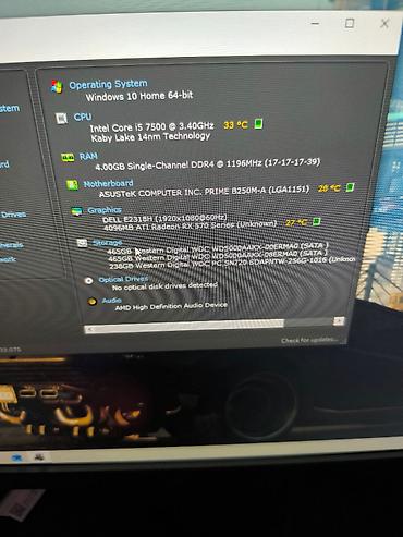 Desktop računari i radne stanice: Gejmer/Intel i5 7500/ 16GB / M2+ 1Tb/ RX 570 4GB Nitro Računar sa — 7