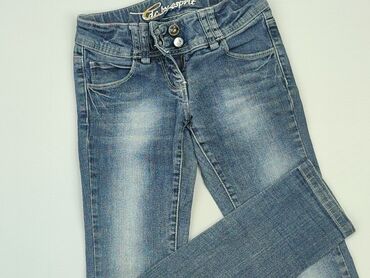 spodnie z grubego jeansu: Jeans, 11 years, 146, condition - Good