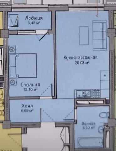 новониколаевка кара балта: 2 комнаты, 48 м², Элитка, 7 этаж, Дизайнерский ремонт — 2