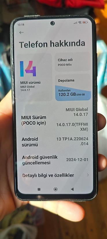 iphone 6 j: Poco M5s, 256 GB, rəng - Göy, Barmaq izi — 1