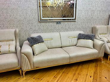 Divan və kreslo dəstləri: Yeni, Klassik divan, 2 kreslo, Divan, Bazalı — 1