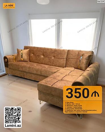 Ev üçün mebel: Künc divan – La Mini - Ölçülər: 260 × 160 sm - Mexanizm: açılan — 1