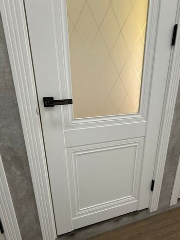 дверь внутренняя: Межкомнатная дверь со стеклом, Окрашенная, цвет - Белый