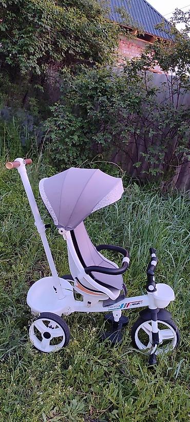 батут большой: Детский трехколесный велосипед-коляска (tricycle) с родительской — 4